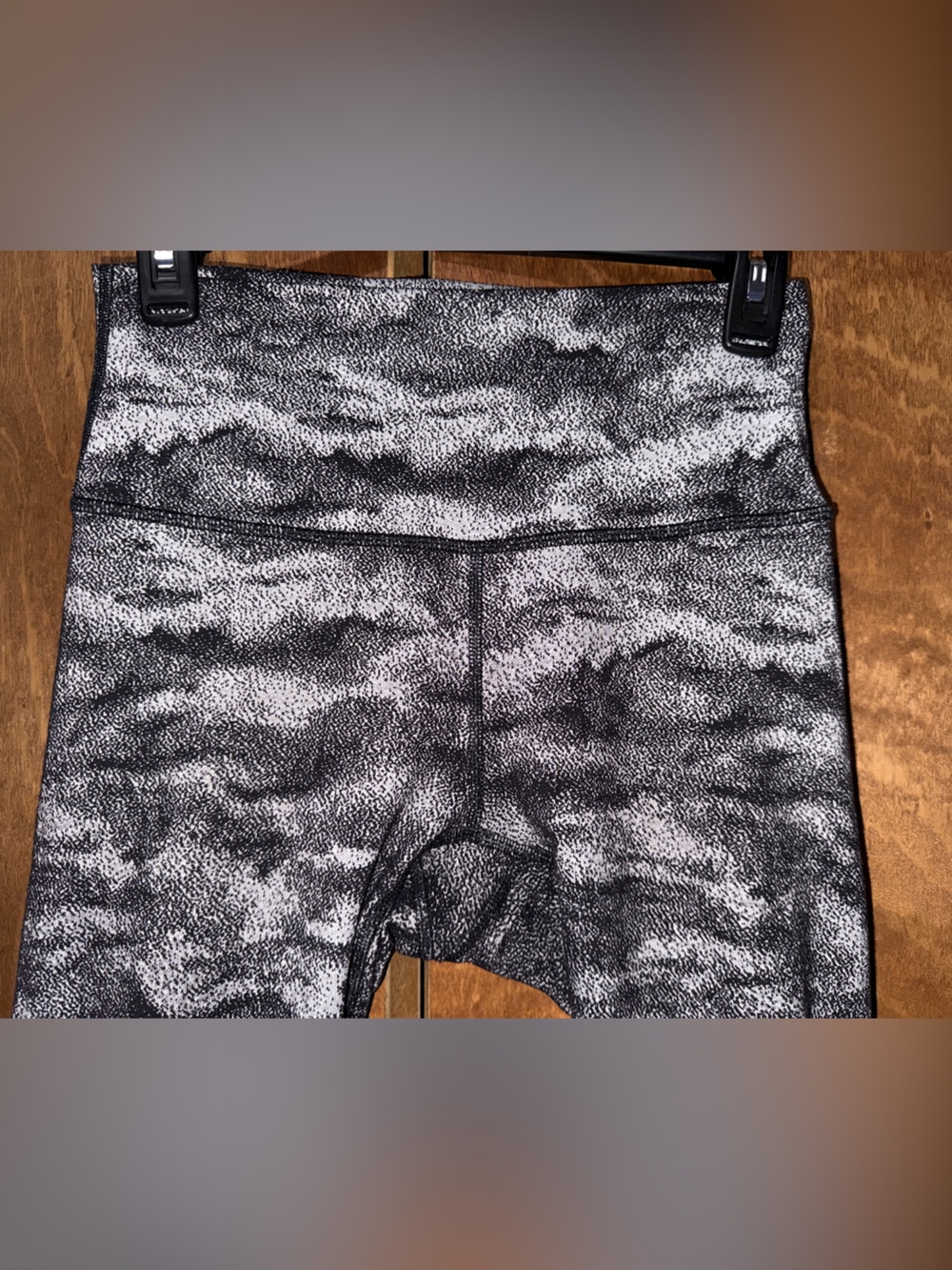 Lululemon Wonder Under Luon Hazy Days Cropped 22” Leggings Black/White Size 6 - Picture 6 of 10